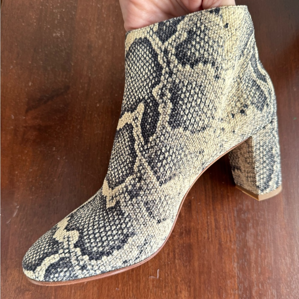 Loeffler Randall ankle boots , size 9, animal print leather.